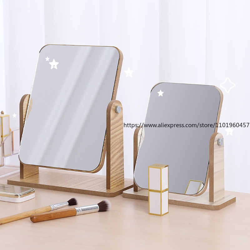 Beauty Makeup Definition - Ahşap makyaj masası aynası Yüksek Çözünürlüklü