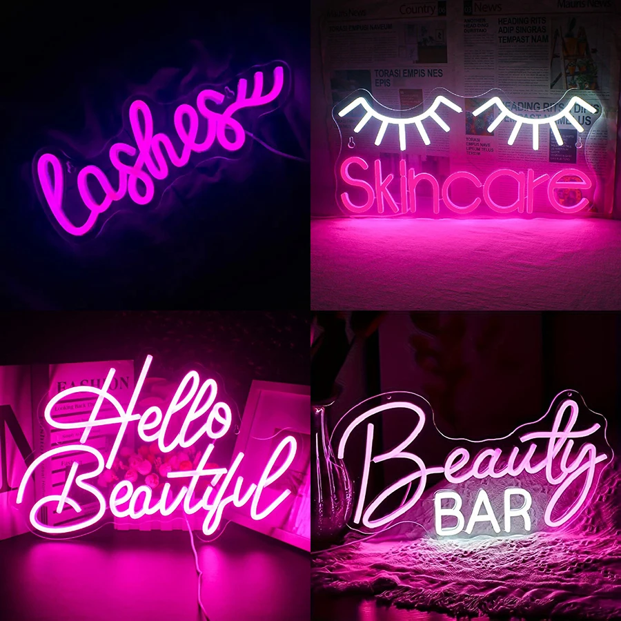 Beauty Makeup Bar - Neon Burcu Kirpik Açık Pembe Glow