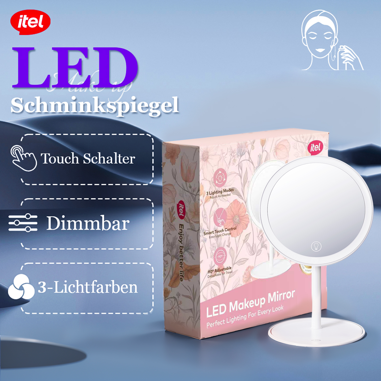 Beauty Makeup Definition - Itel Imm-01 Akıllı Dokunmatik Kontrollü, Ayarlanabilir