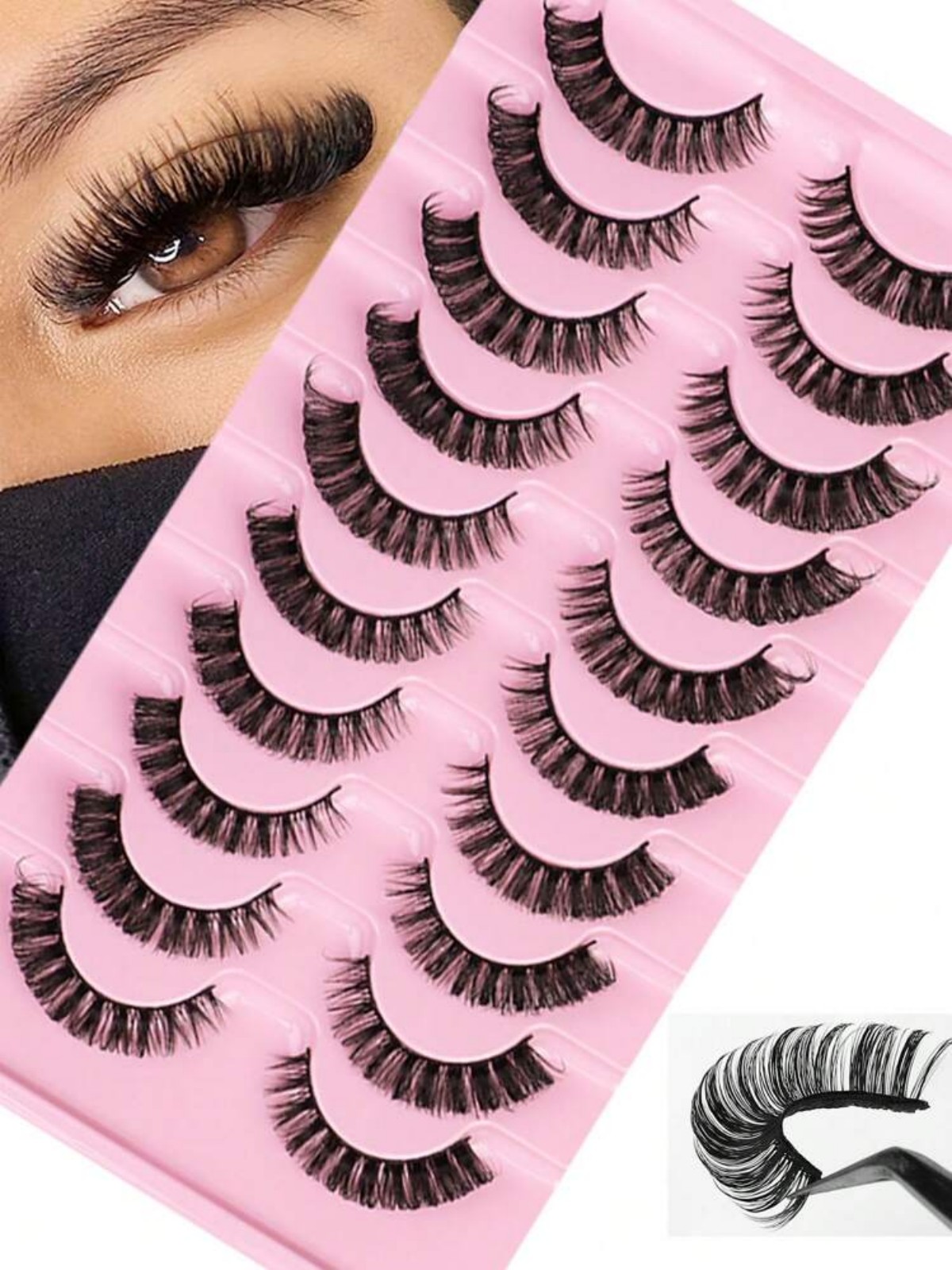 Beauty Makeup Bar - Rus Çizgili Takma Kirpik Seti, Dramatik
