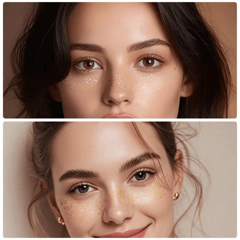6 adet/takım sahte çil çıkartm - Beauty Glazed Makeup incelemesi ve fiyatı